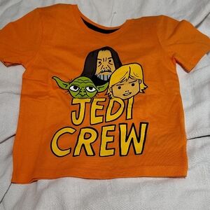 Star Wars Orange "Jedi Crew" Kids T‑Shirt with Yoda & Luke Graphic